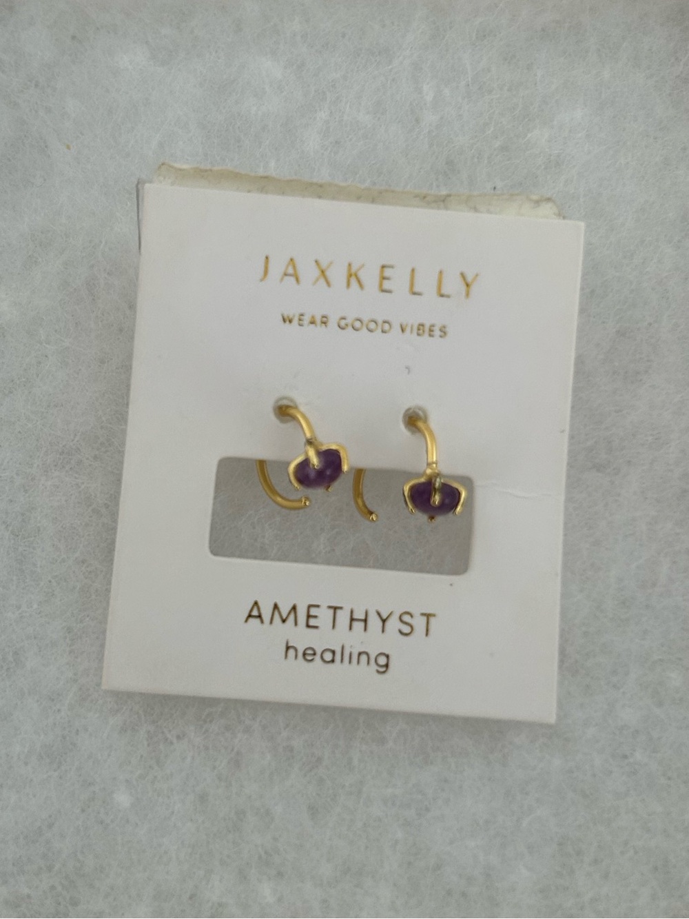 NIB Amethyst ear hugger earrings